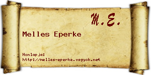 Melles Eperke névjegykártya
